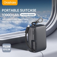 Orashare PRS10 PD20W 10000mAh Powerbank With Built-in Retractable Fast Charge Type C Cable For iPhon