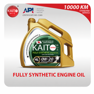 KAITO JAPAN 0W-20 Fully Synthetic PAO Engine Oil 4L | API SP / ILSAC GF-6A | For Hybrid Perodua Toyo