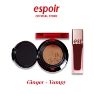 (NEW) ESPOIR BE VELVET COVER CUSHION SPF42 PA+++ 13g + ตลับรีฟิล (1+1refill) + ESPOIR COUTURE LIP TI