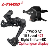 LTWOO A7 10สปีดตีนผี + Trigger ขวา Shifter Lever (Optical Gear Display) สำหรับจักรยานเสือภูเขา MTB อ