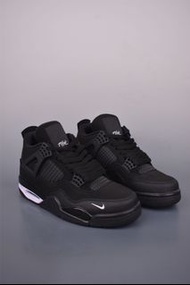 Nike Air Jordan 4 全黑高筒運動鞋 頂級質感男鞋 Premium做工 香港代發