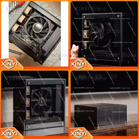 LP-P6 ITX Mini PC Case for Intel AMD CPUs Full Aluminum CNC Enclosure Supports NVIDIA GeForce RTX 40