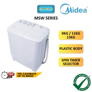 Midea Semi Auto Washing Machine Twin Tub Washer Mesin Basuh Manual Murah 9KG MSW-9008P 11KG MSW-1108