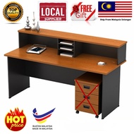 JOY Office Table 4/5/6 Feet Office Furniture Reception Wooden Desk Counter Table With Top (No Drawer