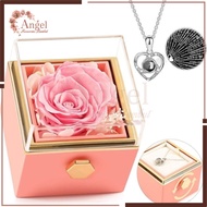 ANGEL - GIFT ROSE BOX & ROTATING ROSE BOX | ETERNAL ROSE GIFT BOX | Jewelry box