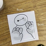 Baymax trapped resin sticker emblem