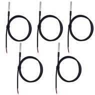 5pcs DS18B20 Temperature Sensor Waterproof Digital Stainless Steel Tube Temp Probe 1 Meter 39.3" Com