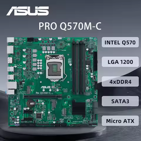ASUS PRO Q570M-C Motherboard Supports 10700F 11700F 11600K 10400F 11400F 11900K CPU 4xDDR4 HDMI 2xM.