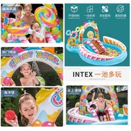 INTEX theme children kids, swimming pool with slide playground kolam