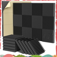 2X12X12inch Acoustic Foam Panels, Self-Adhesive Sound Proof Foam Panels, High Density Soundproof Wal
