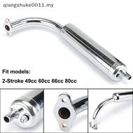 [qiangshuke] Chrome Muffler Exhaust  2-Stroke Motorized Bicycle Bike 49cc 60cc 66cc 80cc (MY)