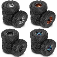 4PCS 1.9 Metal Beadlock Tires Claw Mud Terrain Wheel Tires for FCX10 Axial SCX10 Pro SCX10 UTB18 TRX