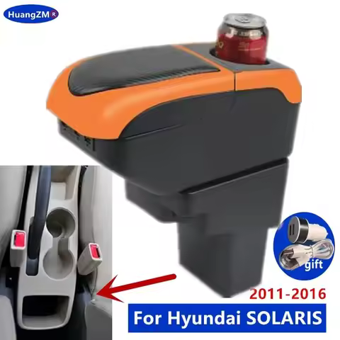 For Hyundai SOLARIS Armrest For Hyundai Accent RB Solaris Verna 2011-2016 Car Armrest Box Interior S
