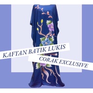 Kaftan Kelawar Canting Batik Kelantan Lukis Tangan Cotton Viscose Baju Tidur Wanita Nightwear Sleepwear Short Sleeve