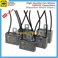 500V Fan Motor Capacitors 1UF 500V 1.2UF 500V 1.5UF 450V 2UF 500V 2.5UF 500V [Kapasitor Motor Kipas]