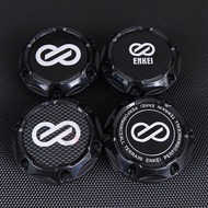 Style 4PCS ENKEI Rim Cap 56MM Clip Diameter Wheel Center Cap ENKEI Logo Sticker Wheel Cover Hub Cap Silver &amp; Black