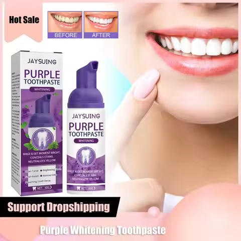 Purple Whitening Toothpaste Colour Corrector Teeth Cleaning Stain Dental Plaque Neutralizes Yellow T