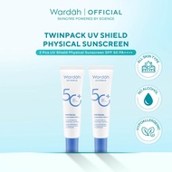 [TWINPACK] Wardah UV Shield Physical Sunscreen SPF 50+ PA++++ - Gentle, Lightweight, No Whitecast, N