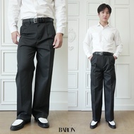 [New] BARON "Workwear" Nippon pants กางเกงสแลคผ้าชิโนทรงกระบอกตรงยุค 90s เอวสูง ด้านหลังมีกระเป๋า