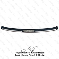 Toyota Vios 2019 - 2022 Rear Bumper Stepsill Guard (Chrome Plated) 3rd Design
