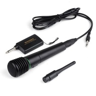 Wired or Wireless 2in1 Handheld Microphone Mic Receiver System Undirectional (Size: 270 g， Color: Bl