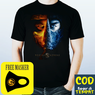 Kaos Bonus Masker Scuba Sub Zero - Scorpion Mortal Kombat. Subzero Joe Taslim
