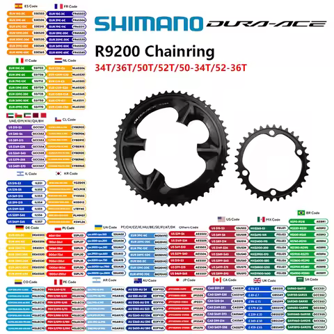 Shimano DURA-ACE R9200 Chainring For FC-R9200 FC-R9200-P Road Bike Crankset Chainwheel 34T/36T/50T/5
