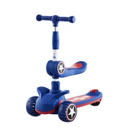 3-in-1 Scooter for Kids Height Adjustable Foldable Wide Motion Flashing Wheels