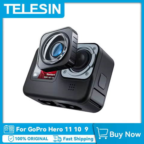 TELESIN Lens Mod for GoPro Hero 9 10 11 Accessories Black Anti Aluminum Alloy Water proof Lens Ultra