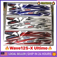 Honda Wave125X Body Sticker Stripe COVERSET COVER SET WAVE 125 X WAVE 125X WAVE125 X ULTIMO STRIKE STIKER STICKER HLD 1