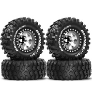 4pcs 95mm Metal 1.9" Deep Dish Beadlock Wheel Rim Tire Set for 1/10 RC Crawler Car  MJX H12Y R260