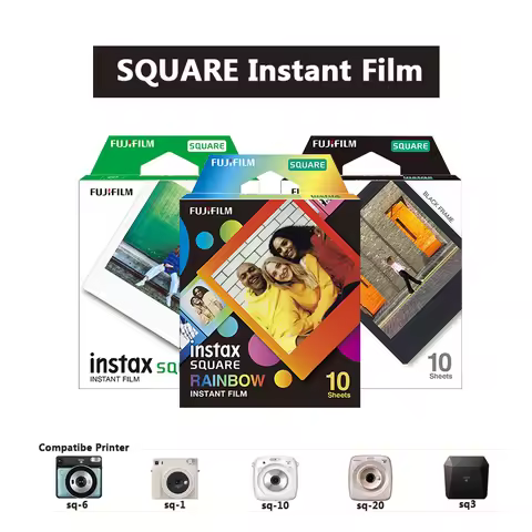 Fujifilm Instax SQUARE Film White/Rainbow/B&W Edge Photo Paper For Fuji Instax SQ6 SQ10 SQ20 Hybrid 