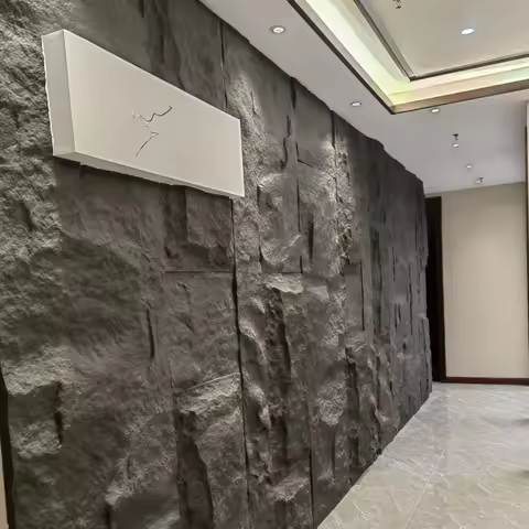Artificial Polyurethane Wall Cladding 3D Printing Pu Luxury Stone Mushroom Pu Soft Stone Panel Faux