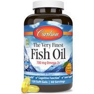 Carlson - The Very Finest Fish Oil, 700 mg Omega-3s, Norwegian Fish Oil Supplement, Wild Caught Omeg