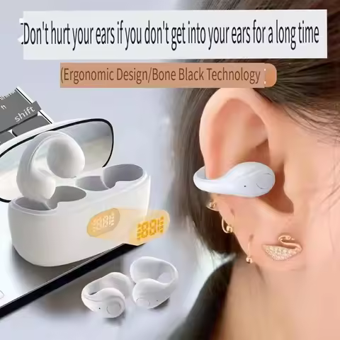 T18 JS352 TWS Bluetooth 5.3 Headset Wireless Earphone With Mic Touch Control True Bone Conduction Bl