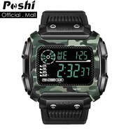 POSHI Multi-function Sports Watch For Man Original Waterproof Alarm Chronograph Countdown Electronic Watch Smart Digital Men Watch