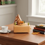 QUINTON Rotatable Music Box, Retro Design Rotating Carousel Wooden Carousel Music Box, Ballet Dancin