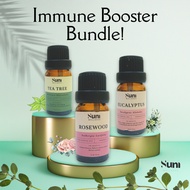 Essential Oil Immune Booster Bundle (Rosewood+Eucalyptus+Tea Tree)