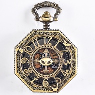 Anime Gossip Mechanical Pocket Watch Flip Hollow Old Shanghai Retro Necklace Watch Student Gear Old-
