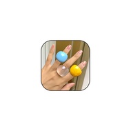 Colorful Chunky Acrylic Wide Band Rings Set,Resin Chunky Knuckle Finger Rings Stackable Rings Y2K Je