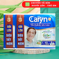 COMBO 2 GÓI TÃ/BỈM DÁN CARYN NGƯỜI GIÀ SIZE L40 MIẾNG (ML40 CŨ)