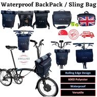 Waterproof Front Backpack Sling Bag For Bike Brompton 3SIXTY Pikes Folding Bicycle SG SELLER SG STOCK