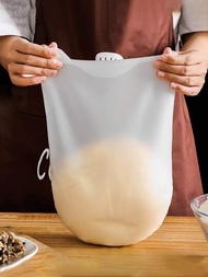 1入組矽膠揉麵袋白色麵粉攪拌袋家用烘焙麵團攪拌器