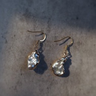 金邊巴洛克珍珠耳環耳墜