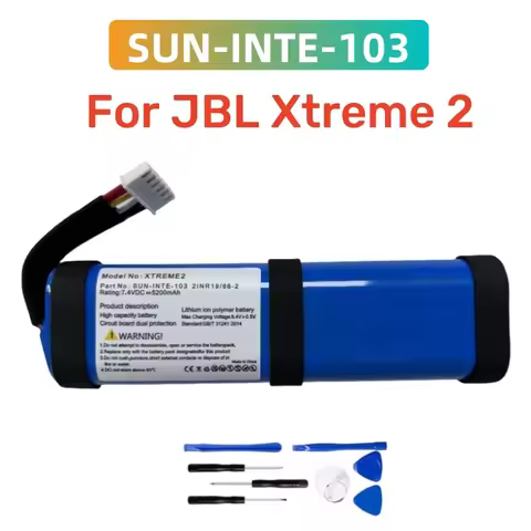 New Replacement Battery 5200mAh For JBL Xtreme 2 Xtreme2 Battery SUN-INTE-103 2INR19/66-2 ID1019 Blu