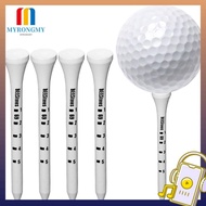 MYRONGMY 100pcs Golf Wood Tees, Digital Scale 69/83mm White Striped Golf Tee, Durable Wooden Golf St