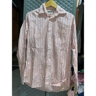 KEMEJA Oversized Striped Shirt Ld 100cm P 75cm