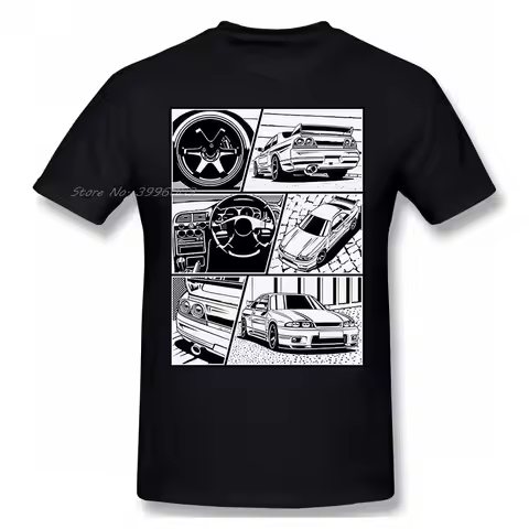 Summer 2022 sales Skyline R33 Gtr car Japan Jdm Racing men's casual T-shirt O neck short sleeve over