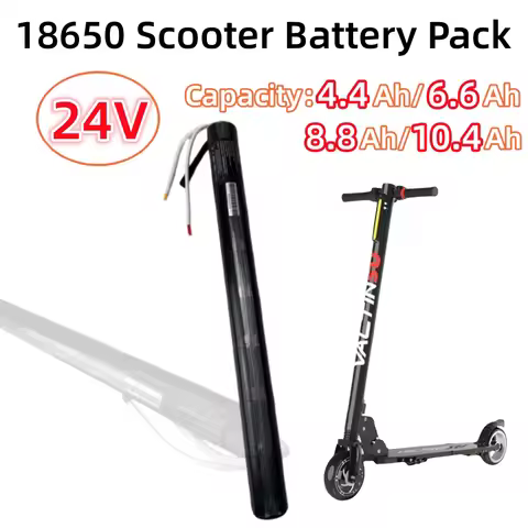 24V 4.4Ah/6.6Ah/8.8Ah/10.4Ah 18650 lithium ion carbon fiber scooter special battery is suitable for 