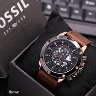 Best Seller Jam Tangan Pria Fossil 2121 Strap Kulit Tanggal Aktif/ Jam Tangan pria anti air /Jam Tan